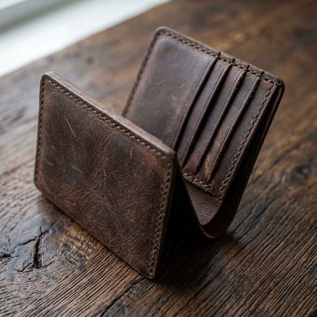 3D Leather Wallet Render