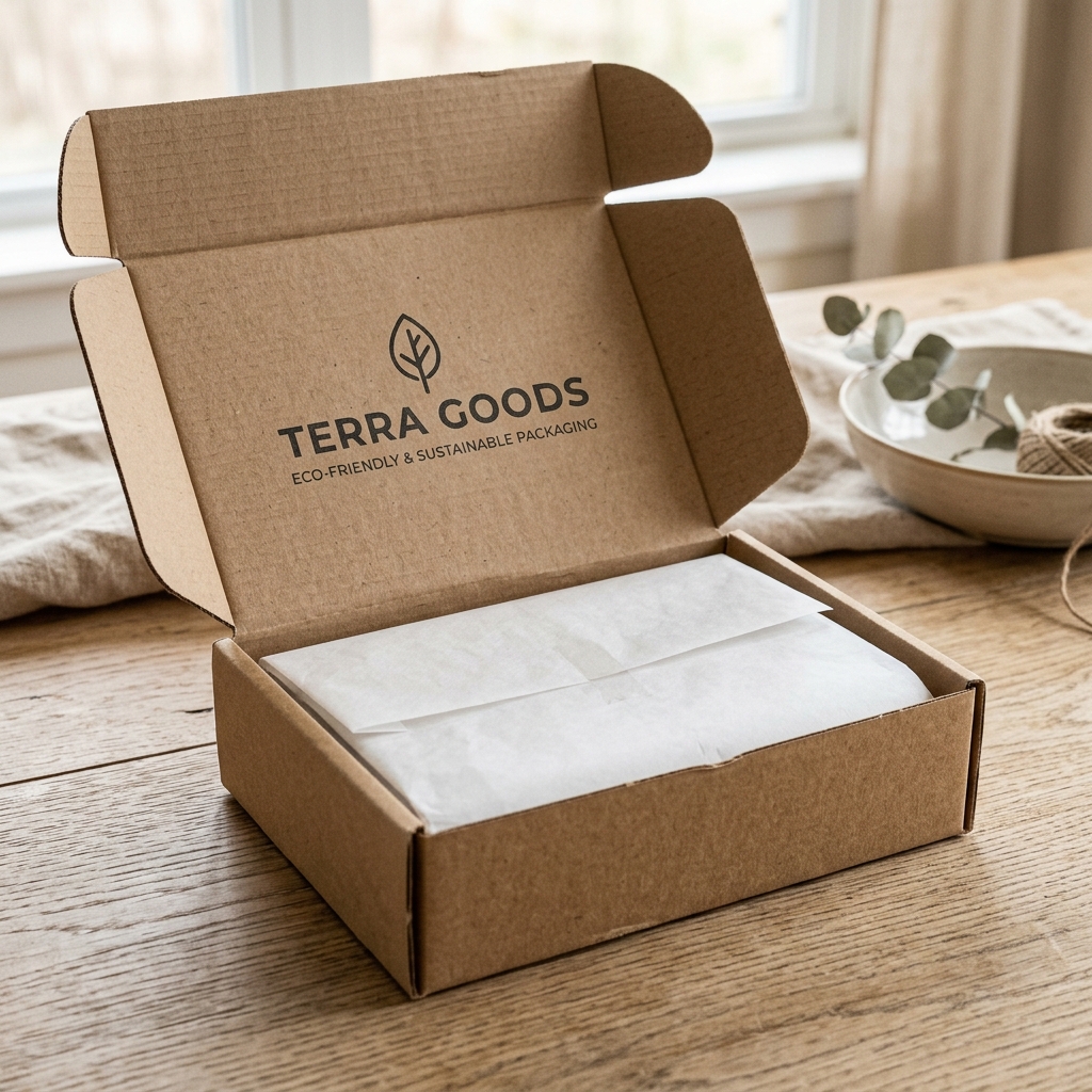 Cardboard mailer box shipping package mockup